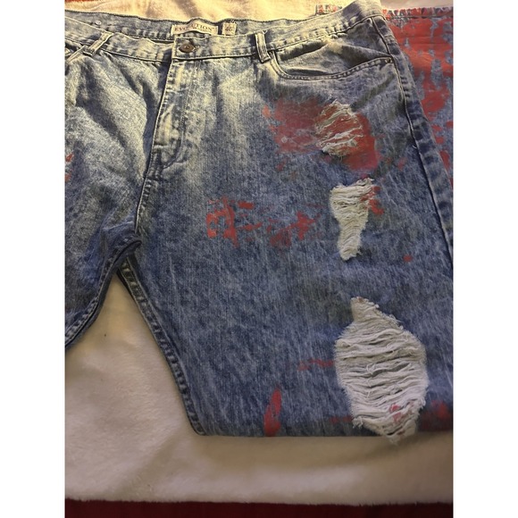 Red Paint Splatter Evolution In Design Size 46 Distressed‎ - Picture 6 of 8